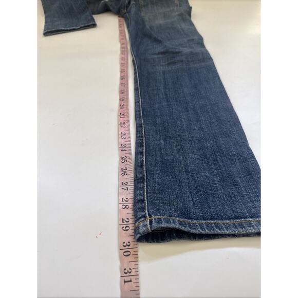 Pilcro Anthropologie Distressed Embroidered Patches Slim Boyfriend Jeans 27 BOHO - Picture 9 of 12